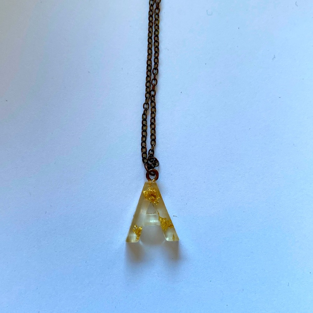 Gold “A” necklace